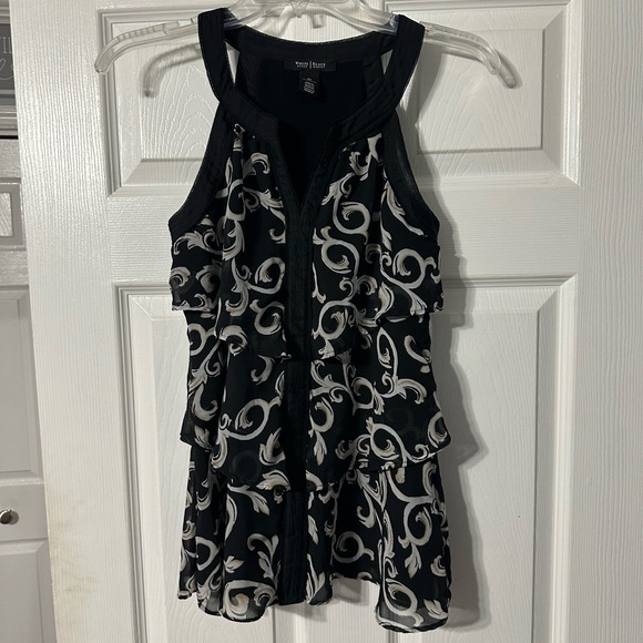 White House Black Market Tops - White House Black Market Sleeveless Chiffon Top